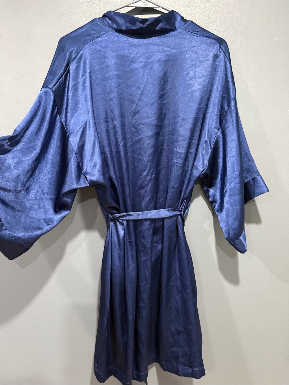 Victoria's Secret Royal Blue Satin Kimono Robe - Picture 6 of 8